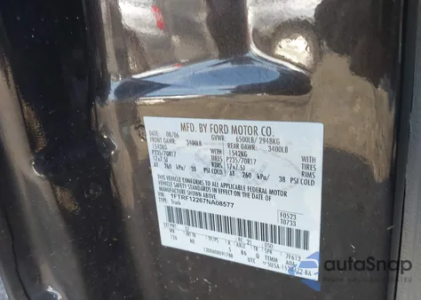 2007 Ford F-150 Stx/Xl/Xlt z USA, uszkodzony, nr VIN 1FTRF12267NA08577